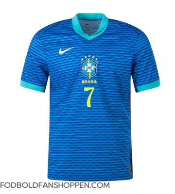 Brasilien Vinicius Junior #7 Udebanetrøje Copa America 2024 Kortærmet